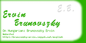 ervin brunovszky business card